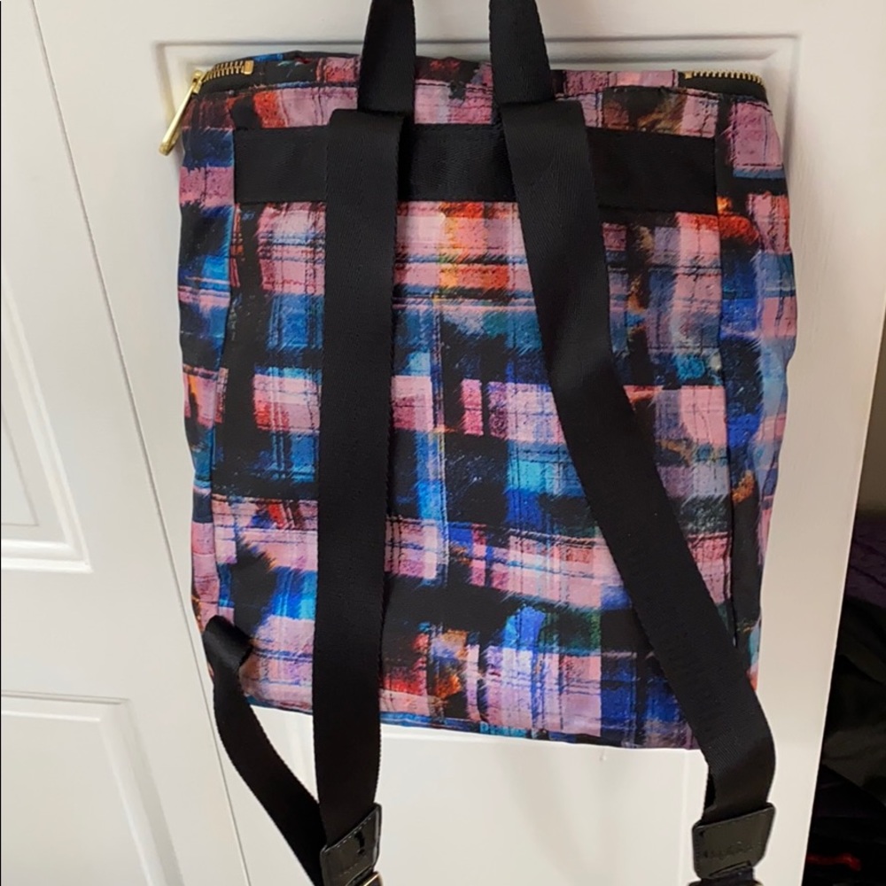 Kipling Multicolor Plaid Backpack - image 4